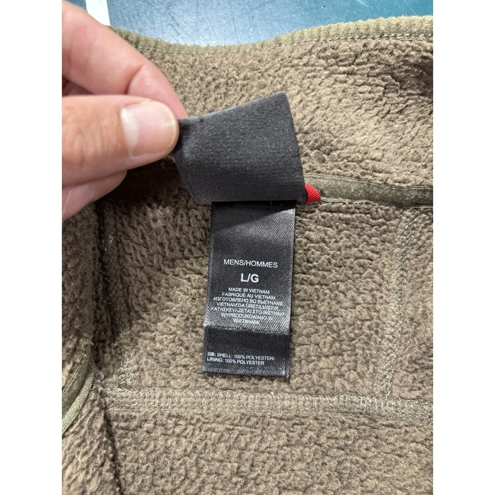 The North Face Fleece Sweater Full Zip Jacket Men's Large Heather Brown Outdoor